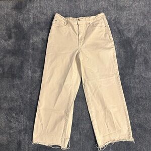 Madewell Cream Flare Jeans